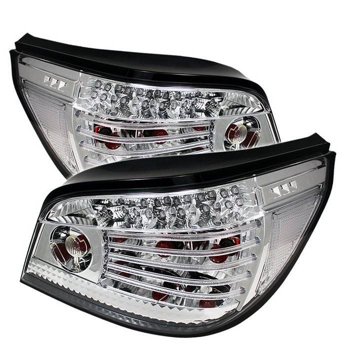 Spyder - BMW 5 Series Spyder LED Taillights - Chrome - 111-BE6004-LED-C
