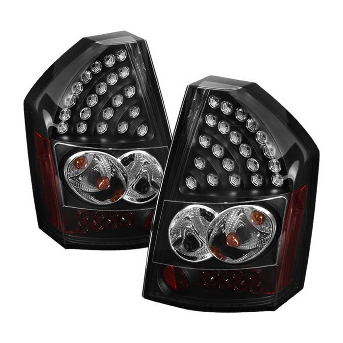 Spyder - Chrysler 300 Spyder LED Taillights - Black - 111-C308-LED-BK