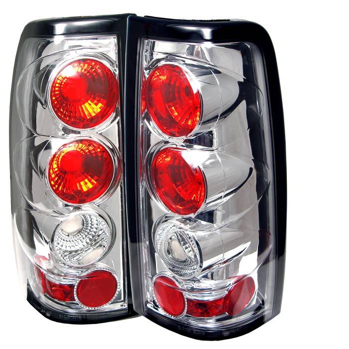 Spyder - Chevrolet Silverado Spyder Euro Style Taillights - Chrome - 111-CS03-C