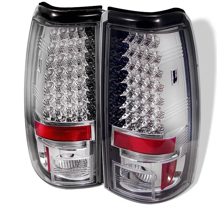 Spyder - Chevrolet Silverado Spyder LED Taillights - Chrome - 111-CS03-LED-C