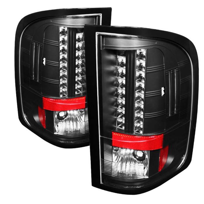 Spyder - Chevrolet Silverado Spyder LED Taillights - Black - 111-CS2010-LED-BK