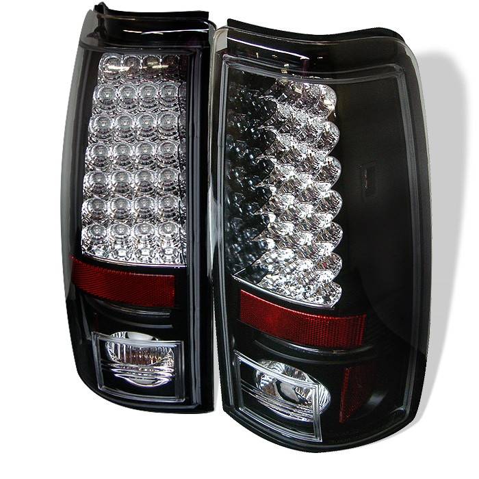 Spyder - Chevrolet Silverado Spyder LED Taillights - Black - 111-CS99-LED-BK