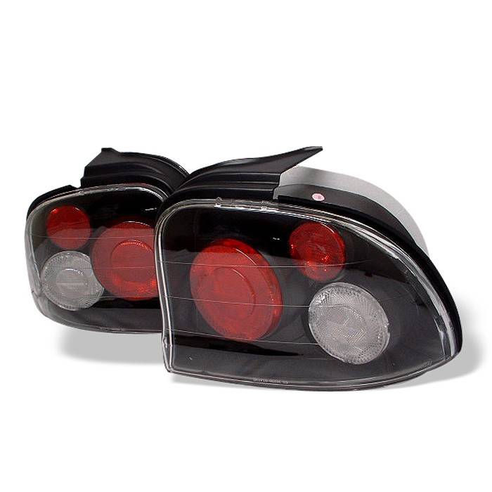 Spyder - Dodge Neon Spyder Euro Style Taillights - Black - 111-DN95-BK