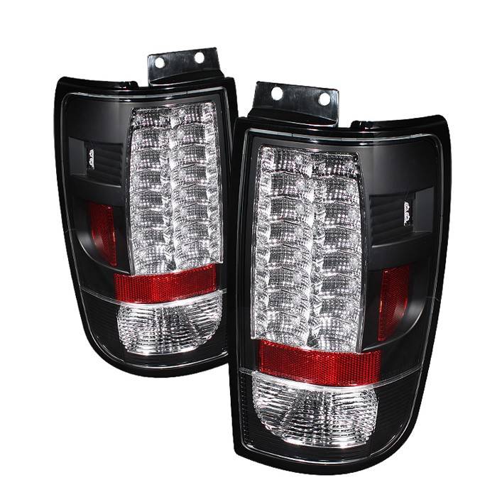 Spyder - Ford Expedition Spyder Version 2 LED Taillights - Black - 111-FE97-LED-G2-BK