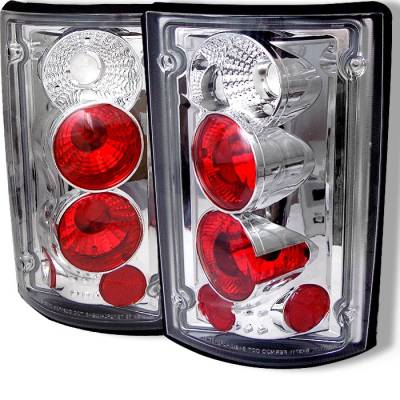 Spyder - Ford E-Series Spyder Euro Style Taillights - Chrome - 111-FEC00-C