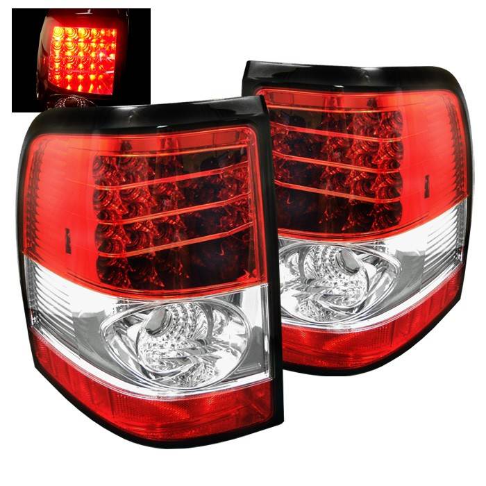 Spyder - Ford Explorer Spyder LED Taillights - Red Clear - 111-FEXP02-LED-RC