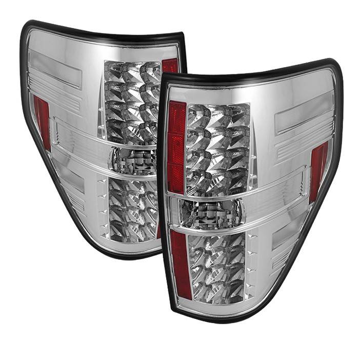 Spyder - Ford F150 Spyder LED Taillights - Chrome - 111-FF15009-LED-C