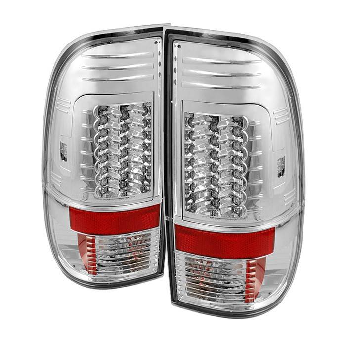Spyder - Ford F350 Superduty Spyder Version 2 LED Taillights - Chrome - 111-FF15097-LED-G2-C