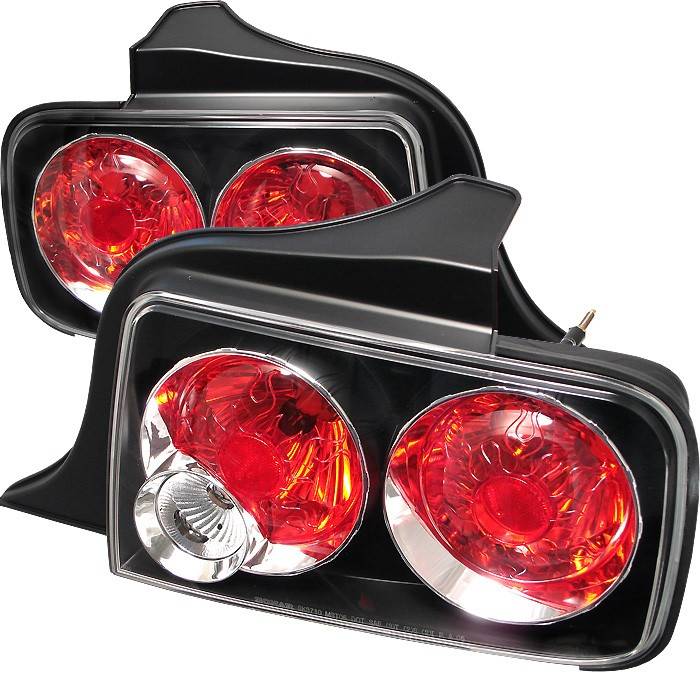 Spyder - Ford Mustang Spyder Euro Style Taillights - Black - 111-FM05-BK