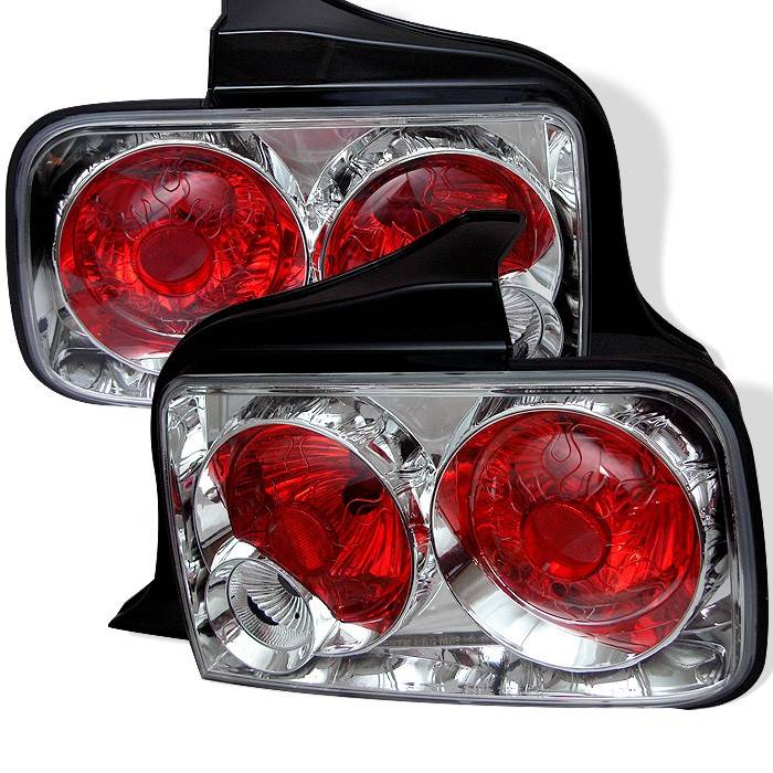 Spyder - Ford Mustang Spyder Euro Style Taillights - Chrome - 111-FM05-C
