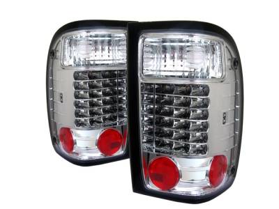 Spyder - Ford Ranger Spyder LED Taillights - Chrome - 111-FR98-LED-C