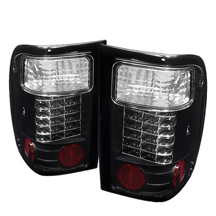 Spyder Auto - Ford Ranger Spyder LED Taillights - Black - 111-FR98-LED-C