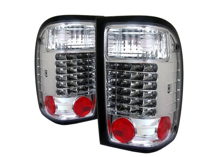 Spyder Auto - Ford Ranger Spyder LED Taillights - Chrome - 111-FR98-LED-RC