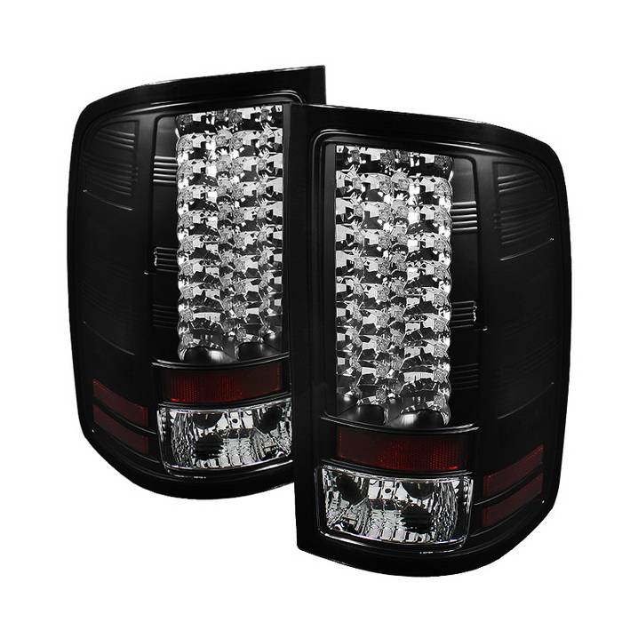 Spyder Auto - GMC Sierra Spyder LED Taillights - Black - 111-GS07-LED-BSM