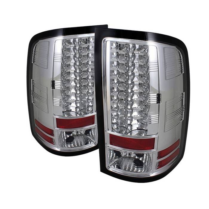 Spyder - GMC Sierra Spyder LED Taillights - Chrome - 111-GS07-LED-C