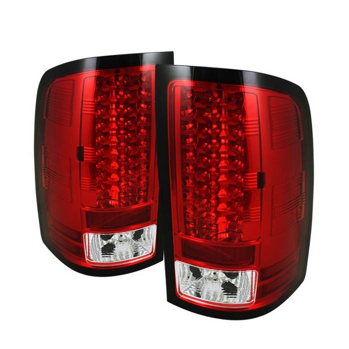 Spyder - GMC Sierra Spyder LED Taillights - Red Clear - 111-GS07-LED-RC