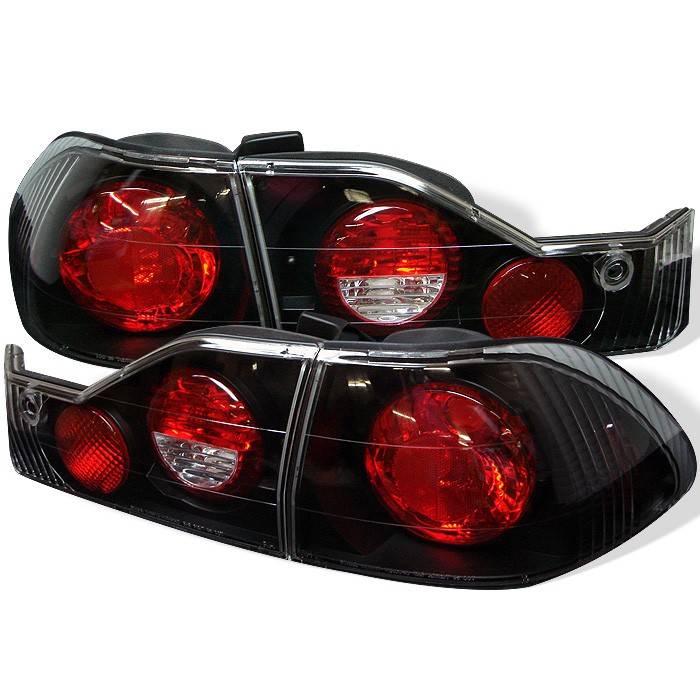 Spyder - Honda Accord 4DR Spyder Euro Style Taillights - Black - 111-HA98-BK