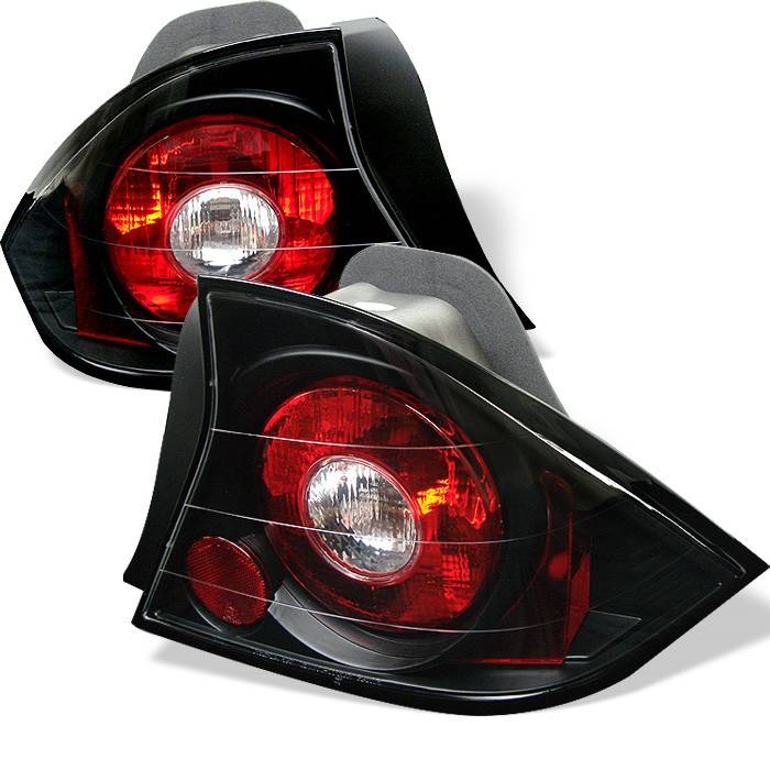 Spyder - Honda Civic 2DR Spyder Euro Style Taillights - Black - 111-HC01-2D-BK