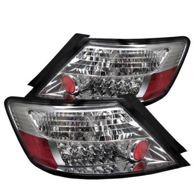 Spyder - Honda Civic 2DR Spyder LED Taillights - Chrome - 111-HC06-2D-LED-C