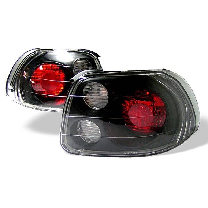Spyder - Honda Del Sol Spyder Euro Style Taillights - Black - 111-HDS93-BK