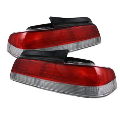 Spyder - Honda Prelude Spyder Euro Style Taillights - Red Clear - 111-HP97-RC