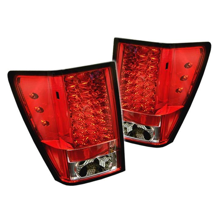 Spyder - Jeep Grand Cherokee Spyder LED Taillights - Red Clear - 111-JGC05-LED-RC