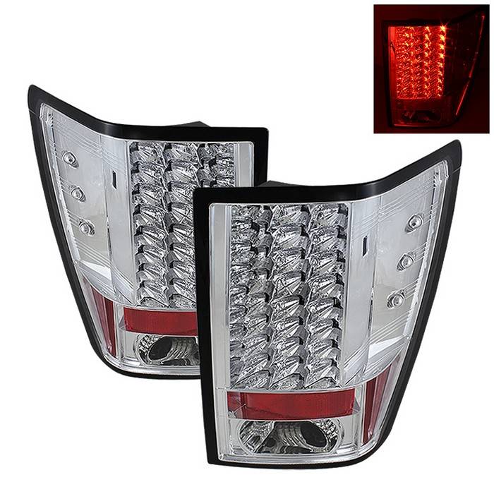 Spyder - Jeep Grand Cherokee Spyder LED Taillights - Chrome - 111-JGC07-LED-C