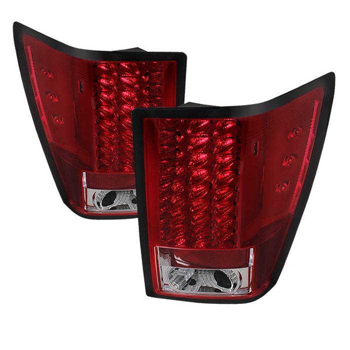 Spyder - Jeep Grand Cherokee Spyder LED Taillights - Red Clear - 111-JGC07-LED-RC