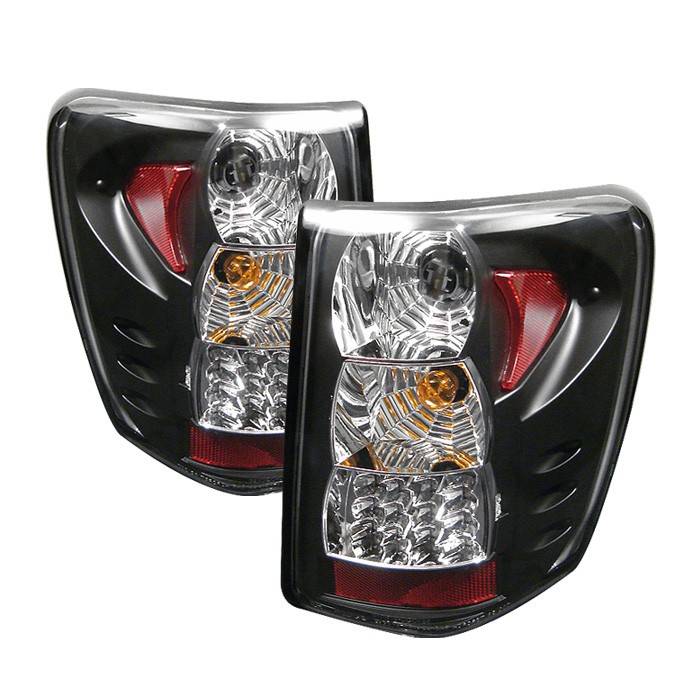 Spyder - Jeep Grand Cherokee Spyder LED Taillights Version 2 - Black - 111-JGC99-LED-BK-G2