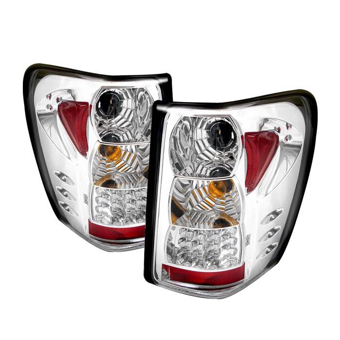 Spyder - Jeep Grand Cherokee Spyder LED Taillights Version 2 - Chrome - 111-JGC99-LED-C-G2