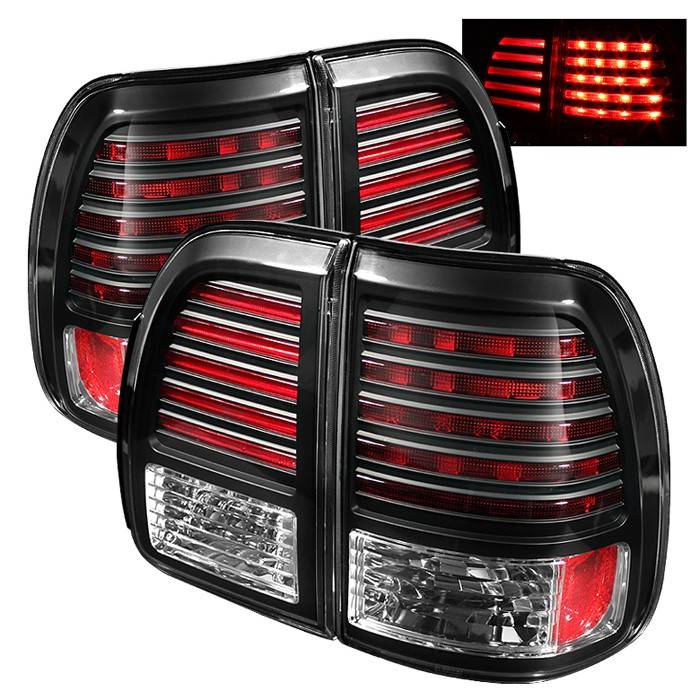 Spyder - Lexus LX Spyder LED Taillights - Black - 111-LLX47098-LED-BK