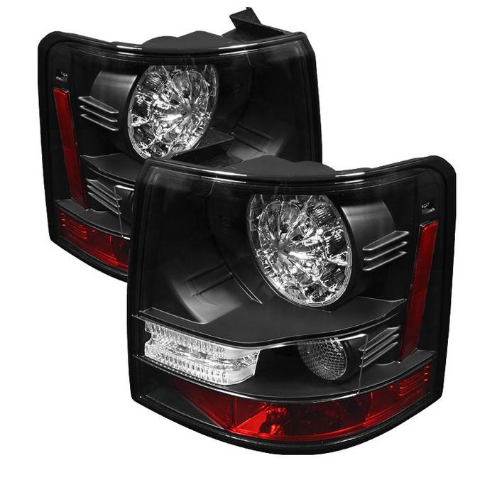 Spyder - Land Rover Range Rover Spyder LED Taillights - Black - 111-LRRRS06-LED-BK