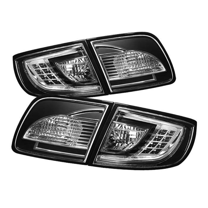 Spyder - Mazda 3 4DR Spyder LED Taillights - Black Smoked - 111-M303-LED-SM