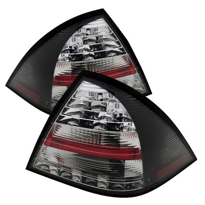 Spyder - Mercedes-Benz C Class Spyder LED Taillights - Black - 111-MBZC01-LED-BK