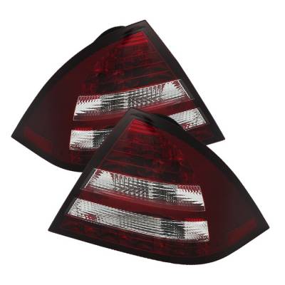 Spyder - Mercedes-Benz C Class Spyder LED Taillights - Red Clear - 111-MBZC05-LED-RC