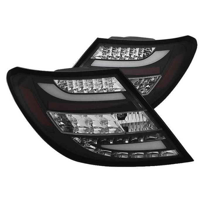 Spyder - Mercedes-Benz C Class Spyder LED Taillights - Black - 111-MBZC08-LED-BK