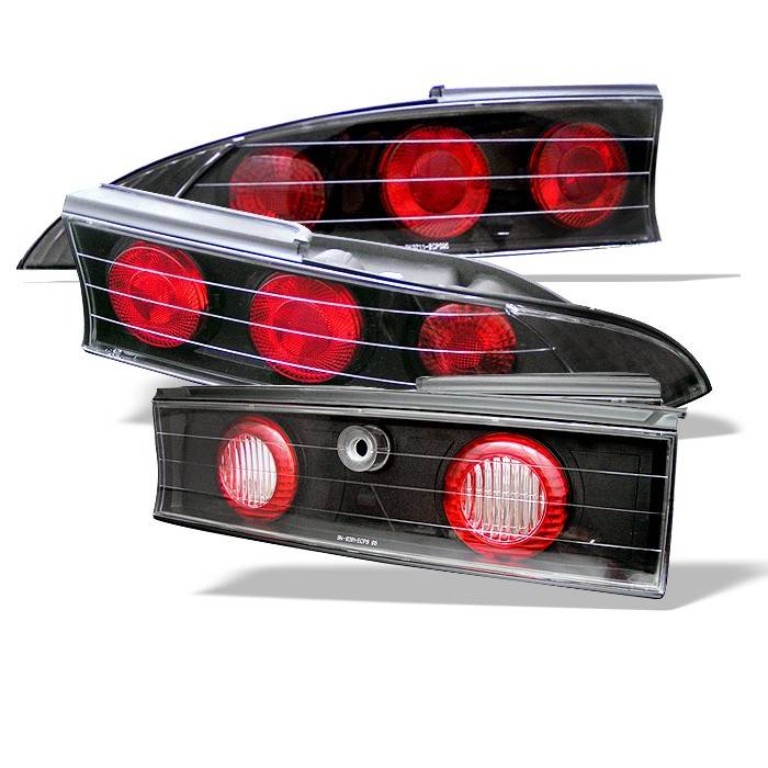 Spyder - Mitsubishi Eclipse Spyder Euro Style Taillights - Black - 111-ME95-BK