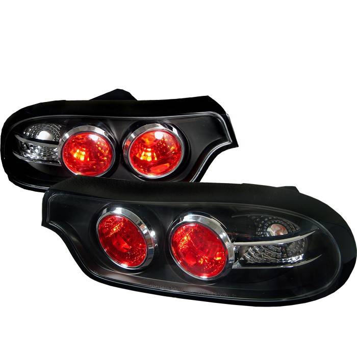 Spyder - Mazda RX-7 Spyder Euro Style Taillights - Black - 111-MRX793-BK