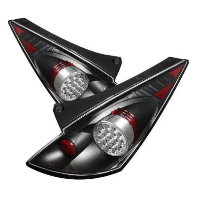 Spyder - Nissan 350Z Spyder LED Taillights - Black - 111-N350Z02-LED-BK