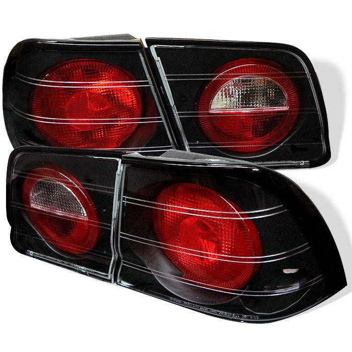 Spyder - Nissan Maxima Spyder Euro Style Taillights - Black - 111-NM95-BK