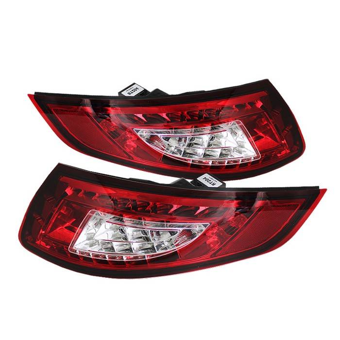 Spyder - Porsche 911 Spyder LED Taillights - Red Clear - 111-P99705-LED-RC