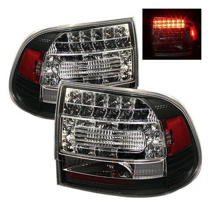 Spyder Auto - Porsche Cayenne Spyder LED Taillights - Black - 111-PGAM99-LED-BK