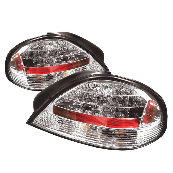 Spyder - Pontiac Grand Am Spyder LED Taillights - Chrome - 111-PGAM99-LED-C