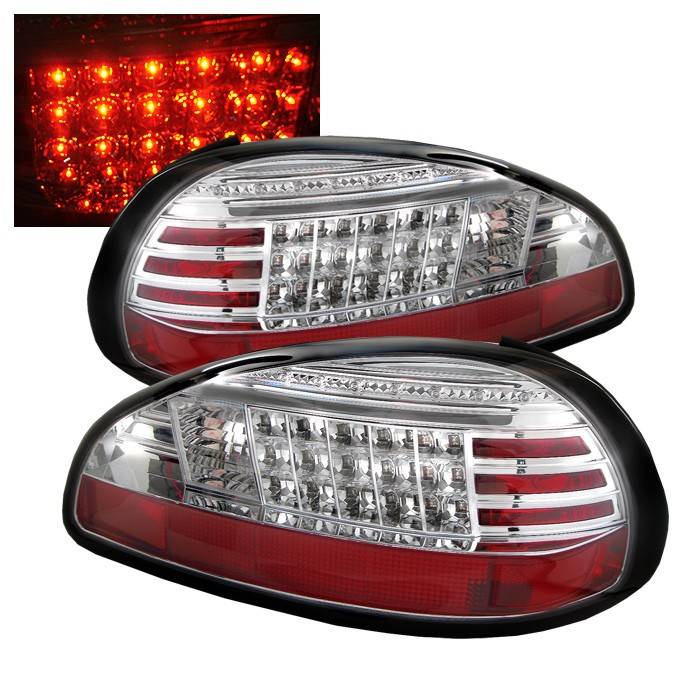 Spyder - Pontiac Grand Prix Spyder LED Taillights - Chrome - 111-PGP97-LED-C