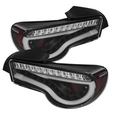 Spyder - Scion FRS Spyder Light Bar LED Taillights - Black - 111-SFRS12-LBLED-BK