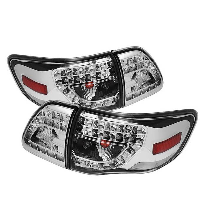 Spyder - Toyota Corolla Spyder LED Taillights - Chrome - 111-TC09-LED-C