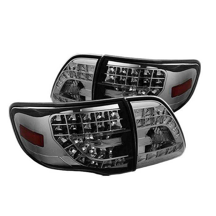 Spyder - Toyota Corolla Spyder LED Taillights - Chrome - 111-TC09-LED-G2-C