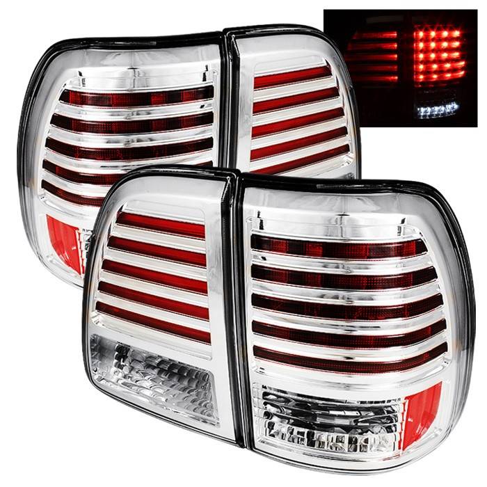 Spyder - Toyota Land Cruiser Spyder LED Taillights - Chrome - 111-TLAN98-LED-C