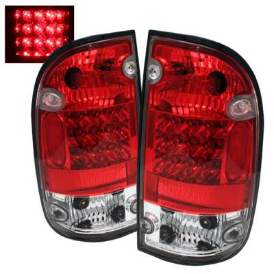 Spyder - Toyota Tacoma Spyder LED Taillights - Red Clear - 111-TT01-LED-RC