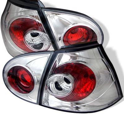 Spyder - Volkswagen Golf Spyder Euro Style Taillights - Chrome - 111-VG03-C